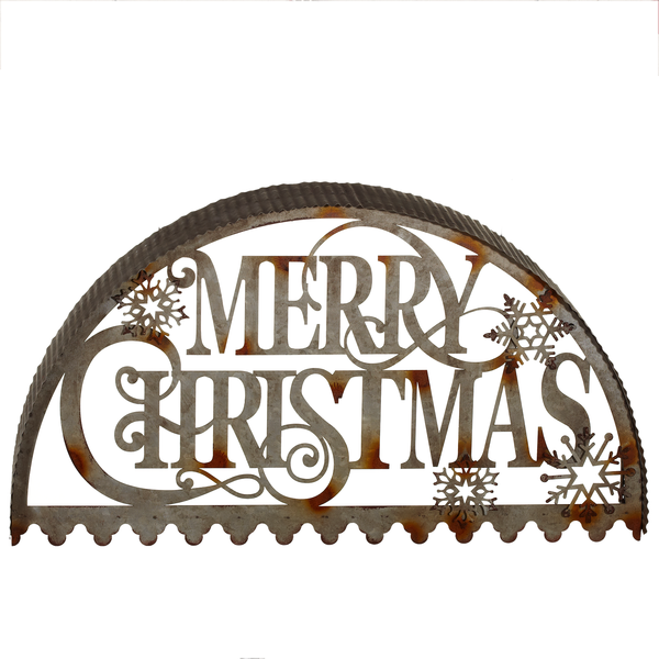 Galvanized "Merry Christmas" Arch Wall Decor